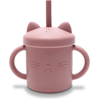 MyFRIEND СИЛИКОНОВА ЧАША С ДРЪЖКИ+СЛАМКА natural deep pink (10230660002)