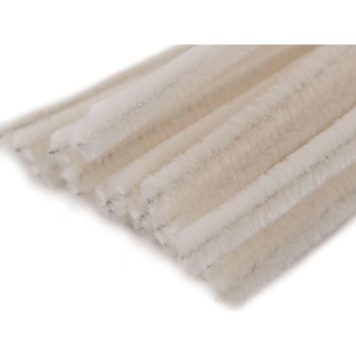 Chlupaté drátky na tvoření Ø6 mm délka cca 30 cm - krémová nejsvět. (20 ks) – Zboží Dáma