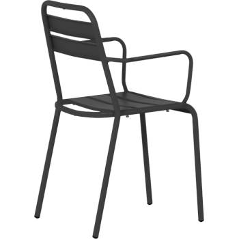 Carmen Метален градински стол zamfara - черен (3535140)