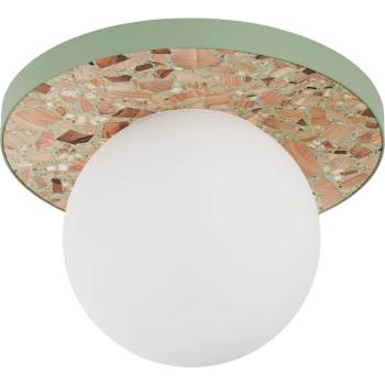 Kaspa Legra Плафон кръгъл, цвят градински чай зелен (31406113)