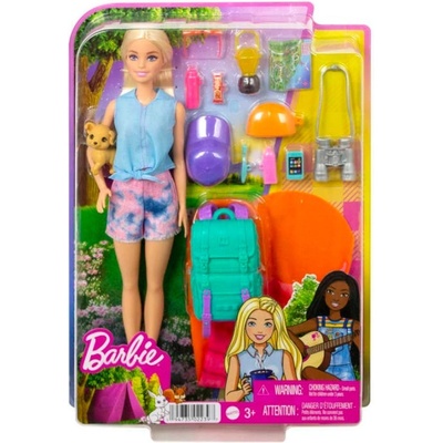 Mattel Кукла Barbie, Малибу- На къмпинг, 10 тематични аксесоара, 1710289