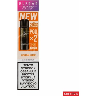 ElfBar Elfa Pro V2 cartridge Lemon & Lime 2x2ml 20 mg