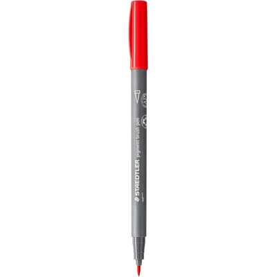 STAEDTLER Флумастер Staedtler Pigment Brush 371, червен 2 (31656-А-ЧЕРВЕН)