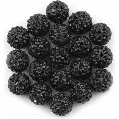 Pro Háčkování Shamballa korálek 12 mm černý