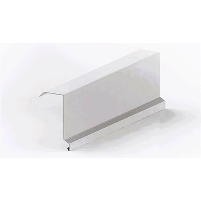Závětrná lišta r.š.200mm vrchní s okapnicí Al Hliník 0.6mm Lakovaný RAL 9007 stříbrná tmavá dl.2m