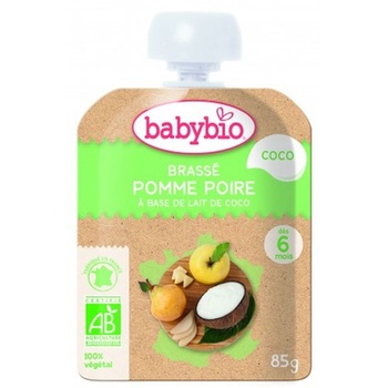 Babybio Био кокосов десерт Babybio - Ябълка и круша, 85 g (3288130540949)