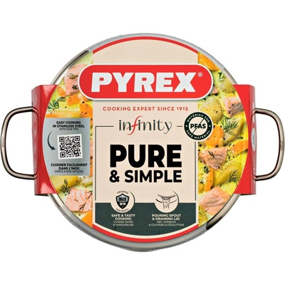 Pyrex HRNEC INFINITY SE SKLENĚNOU POKLICÍ 24CM 4L NEREZ
