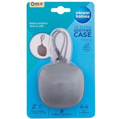 Canpol babies Silicone Soother Case Grey силиконов кейс за биберон