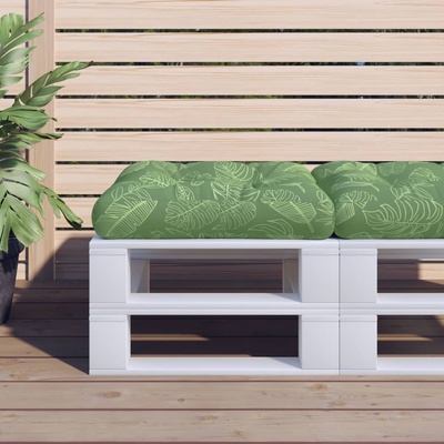 vidaXL Палетна възглавница, на листа, 60x60x12 см, текстил (360466)