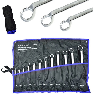 Geko klíče očkové zahnuté, sada 12ks 6-32mm G11544