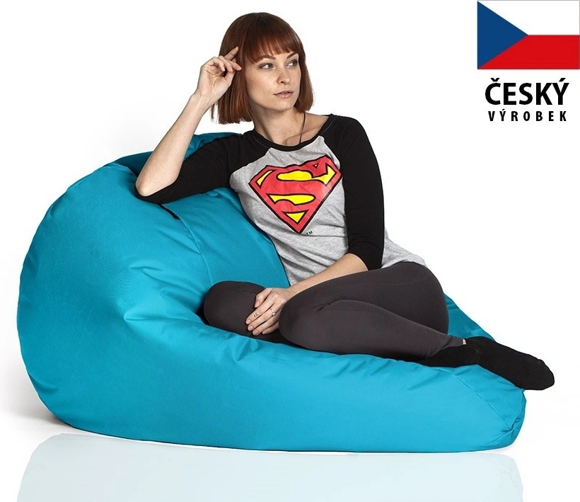 CrazyShop sedací vak Hruška Mega tyrkysová
