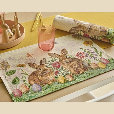 Sander Gobel. prestieranie Two Bunnies 32 x 48 cm