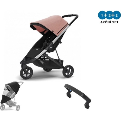 Thule Spring Aluminium Misty Rose Melange 2022 + madlo + pláštenka