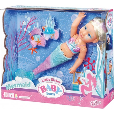 Zapf Creation BABY born Little Sister morská panna 46 cm