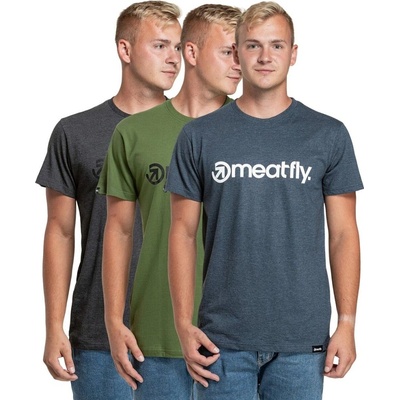 Meatfly MF Logo 3 Pack Charcoal Heather/Olive/Navy Heather