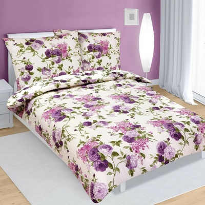 Bellatex bavlna obliečky Ruže lila 140x220 70x90
