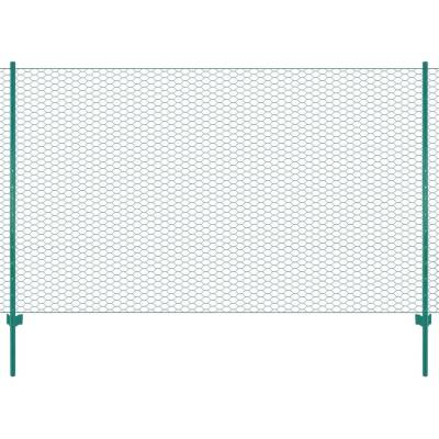 OMAXI Drátěný plot se sloupky ocel 25 x 2 m zelený 738978