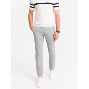 Ombre Clothing Светлосиви мъжки панталони чино с декоративен колан Ombre Clothing Ombre Clothing | Siv | МЪЖЕ | 30/32