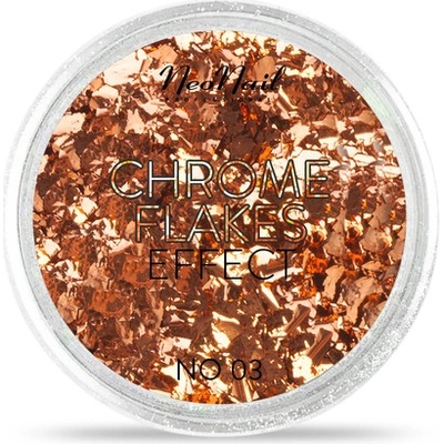 NeoNail Chrome Flakes efekt medený