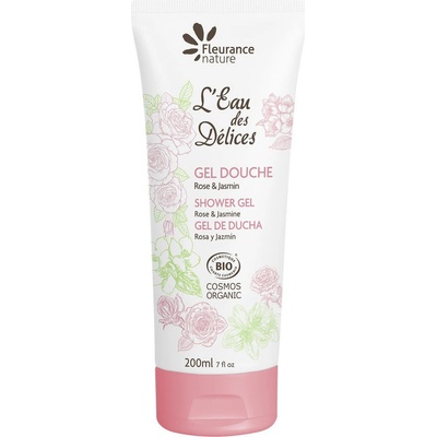 Fleurance Nature sprchový gel l'Eau des Délices Rose Jasmin 200 ml
