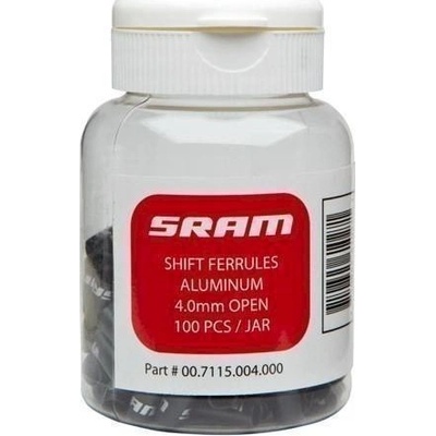 SRAM SHIFT FERRULES 4.0MM OPEN BLK 100-COUNT