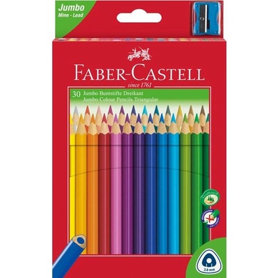 Faber Castell Junior Triangular pastelky 116530 30 farieb + strúhadlo