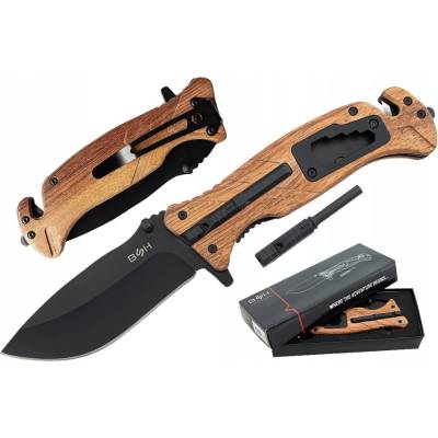 BSH Adventure Skladací záchranársky 6v1 N-501B Rozbíjač skla, kresadlo EDC