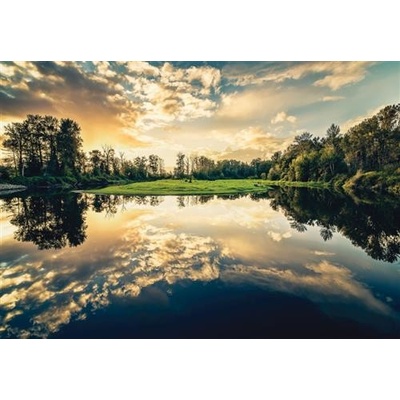 IMPOL TRADE 12024 V8 Vliesové fototapety odraz nebe na jazere rozmer 254 cm x 368 cm