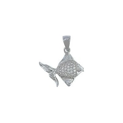 Infinitysilver Stříbrný přívěsek zirkonová ryba L4461233