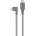 Moshi Integra USB-C to Lightning Cable 90-Degree - сертифициран USB-C към Lightning кабел за Apple устройства с Lightning порт (150 см) (сив)
