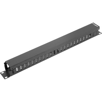 Lanberg Аксесоар, Lanberg 19"" cable management panel type A 1U, black (AK-1201-B)