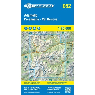 Adamello, Presanella (Tabacco - 052) - turistická mapa | knihynahory.cz