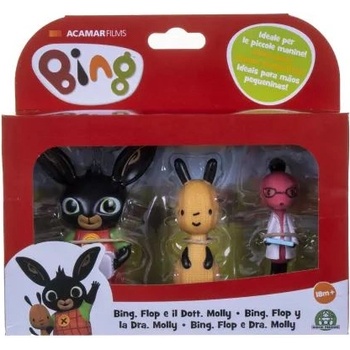 Formatex Бинг и приятели: Бинг при лекаря, комплект от 3 фигурки - Бинг, д-р Моли, Флоп (bing3675)
