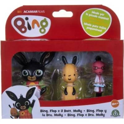 Formatex Бинг и приятели: Бинг при лекаря, комплект от 3 фигурки - Бинг, д-р Моли, Флоп (bing3675)