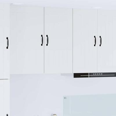 vidaXL Кухненски шкаф Lucca Бял гланц 40 x 31 x 80 см (885029)