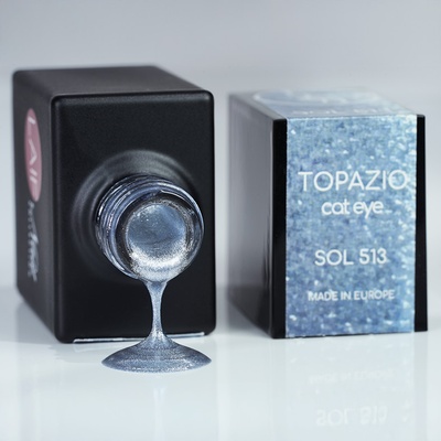 Laif Gel lak modrý SOL 513 Cat Eye Topazio 10 ml
