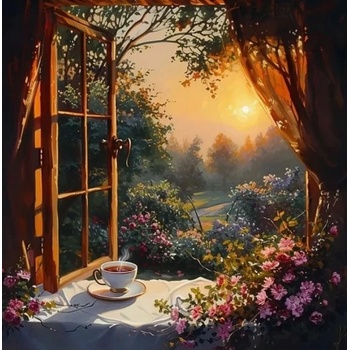 Norimpex - Puzzle Diamant painting: Still life with tea 30x40 cm - 1 - 39 piese