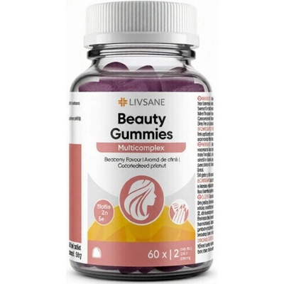 Livsane Beauty gummies želé čučoriedková 60 ks