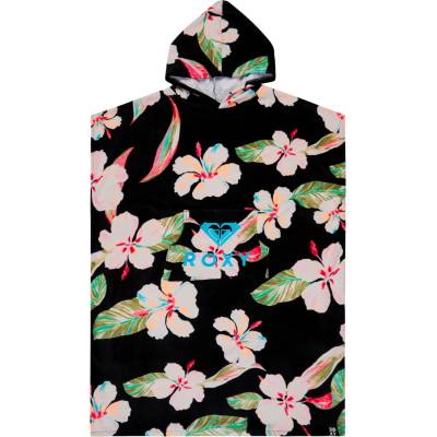Roxy Дамско пончо за сърф Roxy Women's Stay Magical Printed Surf poncho - Anthracite Spring Charming - размер One Size (150-6364-0111)