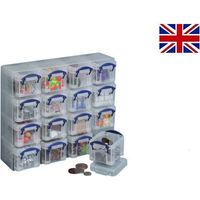 REALLY USEFUL Úložný box transparentní plastový 16 x 0,14l