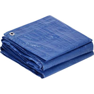 Springros krycí plachta s oky 6 x 8 m 60g PE modrá PROTECT GA2113-XG