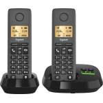 Gigaset PURE 120A Duo - 2 cordless telephones with answering machine - anthracite black [Compatible in DE - L36852-H3125-R143 (L36852-H3125-R143) Телефонни апарати