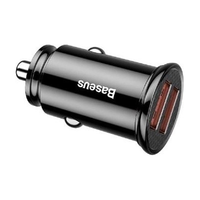 Nabíječka do auta Baseus CCALL-YD01 Circular Dual USB QC3.0 30W, černá