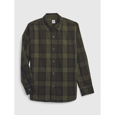 GAP 780257-02 dětská flanelová košile zelená