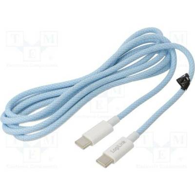 Logilink CU0351 USB 2.0 USB C vidlice z obou stran 1,5m modrý