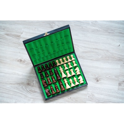 Shakhmaten magazin Шахматни фигурки Staunton в черна дървена кутия