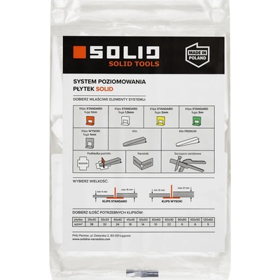 Kliny leveling PREMIUM 50 ks SOLID TOOLS