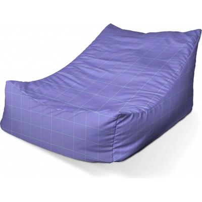 Sablio sedací vak Lounge Čtvercový vzor fialové 80 x 95 x 50 cm