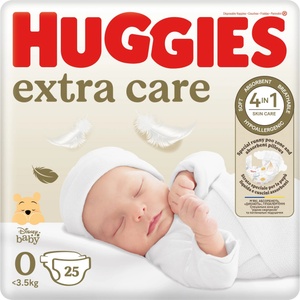 Huggies Бебешки пелени Huggies - Extra Care 0, 25 броя (15059)