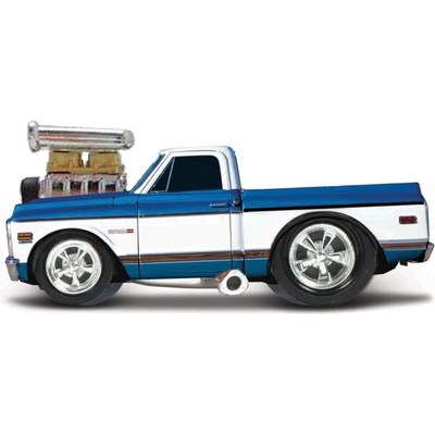 MAISTO muscle Machines 1972 Chevrolet C10 Pickup modro biela 1:64